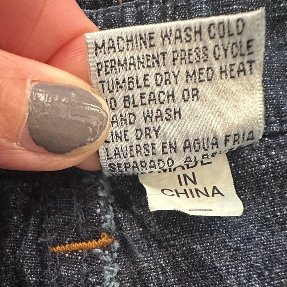 Caché Denim Crystal Accents Front Zip Maxi Flare Bottom Skirt 4 - Picture 7 of 7